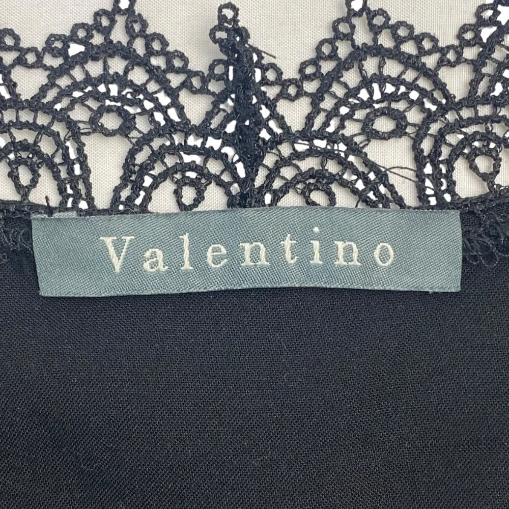 VALENTINO Black Lace Trim Cold-Shoulder Short Dress | Staff International Size M